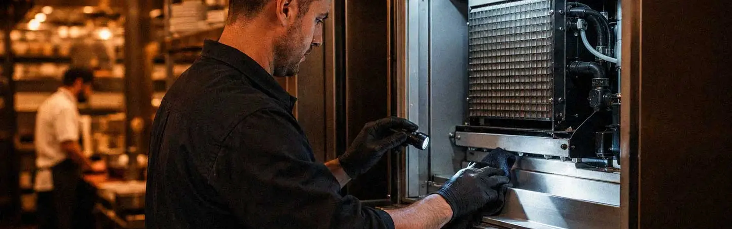 Commercial restaurant kitchen equipment service environment